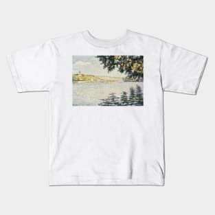 View of the Seine at Herblay by Paul Signac Kids T-Shirt